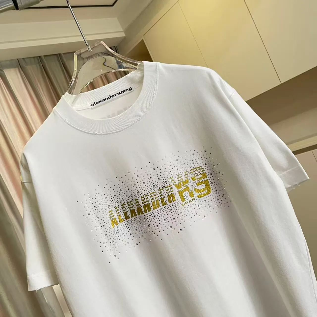*alexanderwang 2026 New Arrival logo g T Same Style Size：S M L XL XXL ：Black White Purple Gray